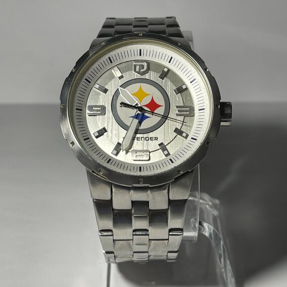 Pittsburgh Steelers NFL Stainless-Steel DEFENDER Watch by Fossil NEW (RARE)